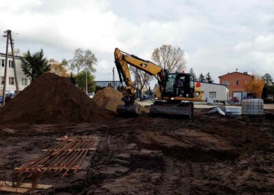 Prace ziemne koparką kołową Sawbud Pabianice