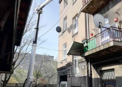 Ciasne bramy kamienic Pabianice